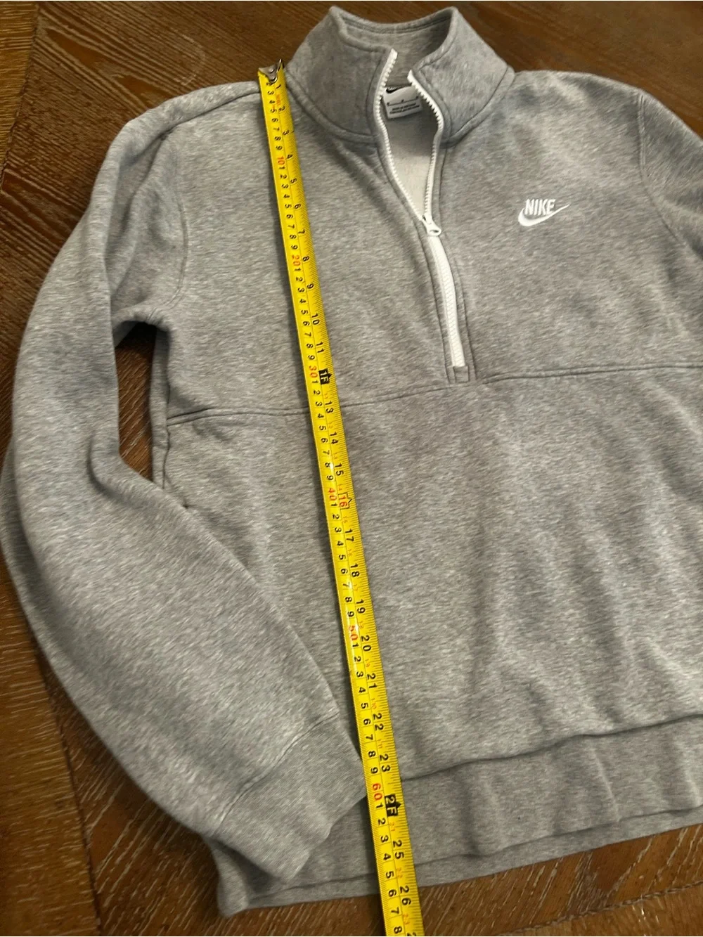 Nike Heather Gray Quarter-Zip Sweatshirt